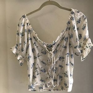 Off-white off-the-shoulder top